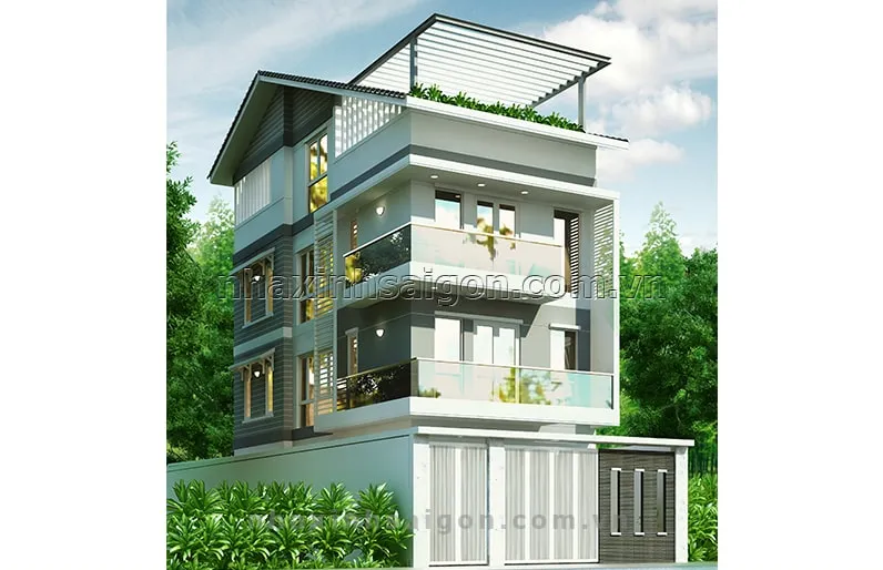 nhà phố đẹp 3 tầng, nhà xinh